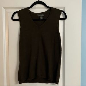 Vintage Banana Republic Extra Fine Italian Merino Brown Tank Top
